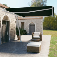 vidaXL Toldo retrátil manual independente 300x250 cm azul e branco