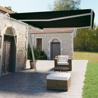 vidaXL Toldo automático independente 300x250 cm azul e branco