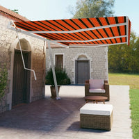vidaXL Toldo automático independente 300x250 cm azul e branco