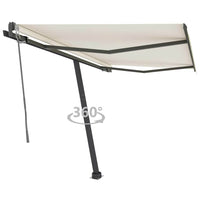 vidaXL Toldo automático independente 300x250 cm azul e branco