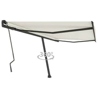 vidaXL Toldo retrátil manual independente 300x250 cm azul e branco