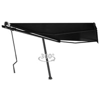 vidaXL Toldo retrátil manual independente 300x250 cm azul e branco