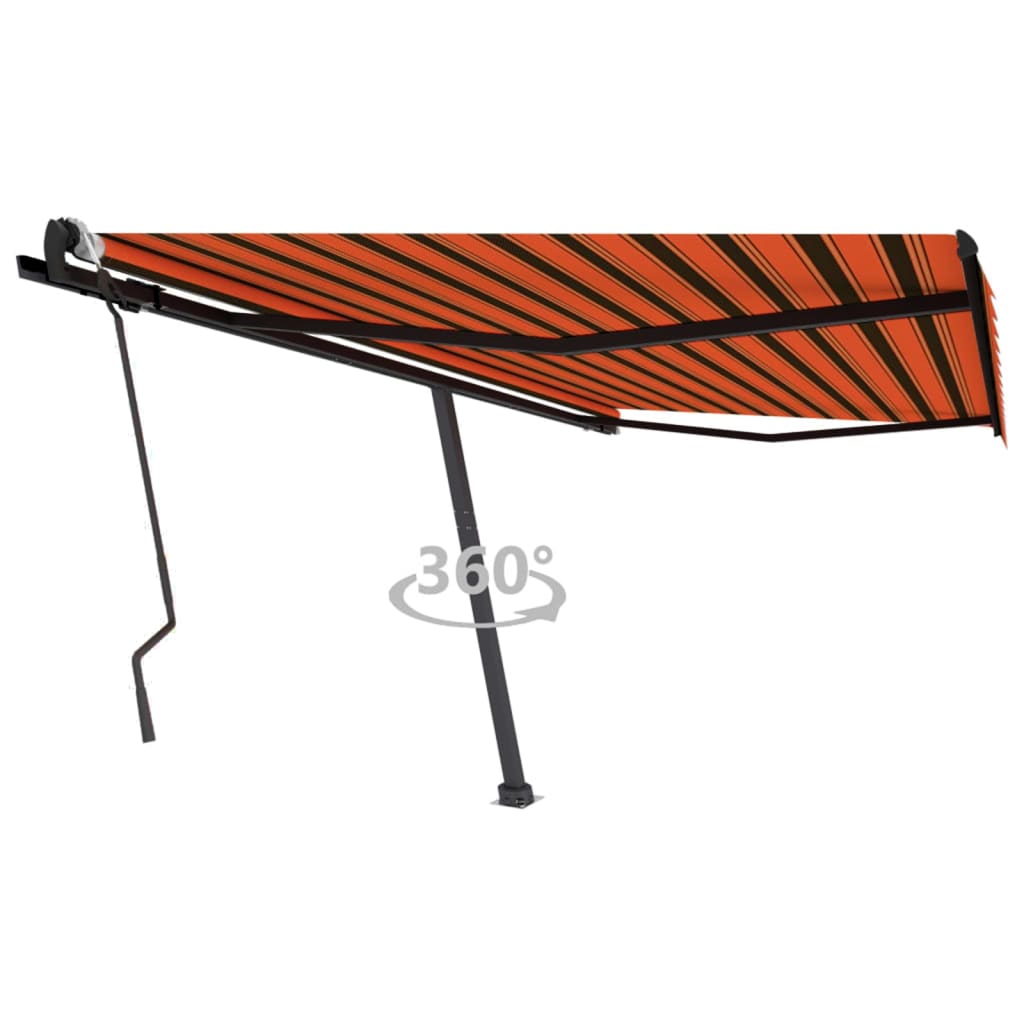 vidaXL Toldo retrátil manual independente 300x250 cm azul e branco