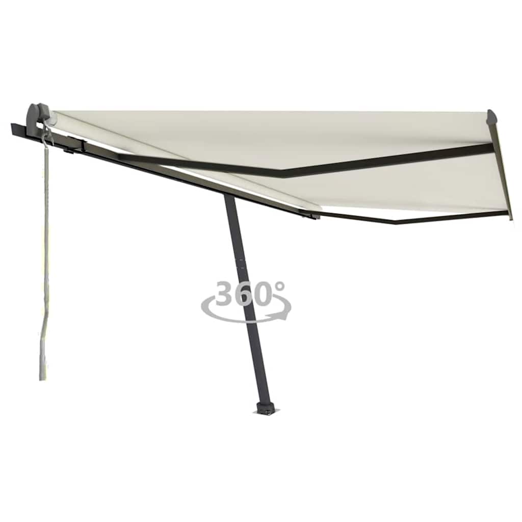 vidaXL Toldo automático independente 300x250 cm azul e branco
