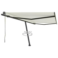 vidaXL Toldo automático independente 300x250 cm azul e branco