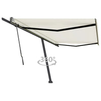 vidaXL Toldo retrátil manual independente 300x250 cm azul e branco