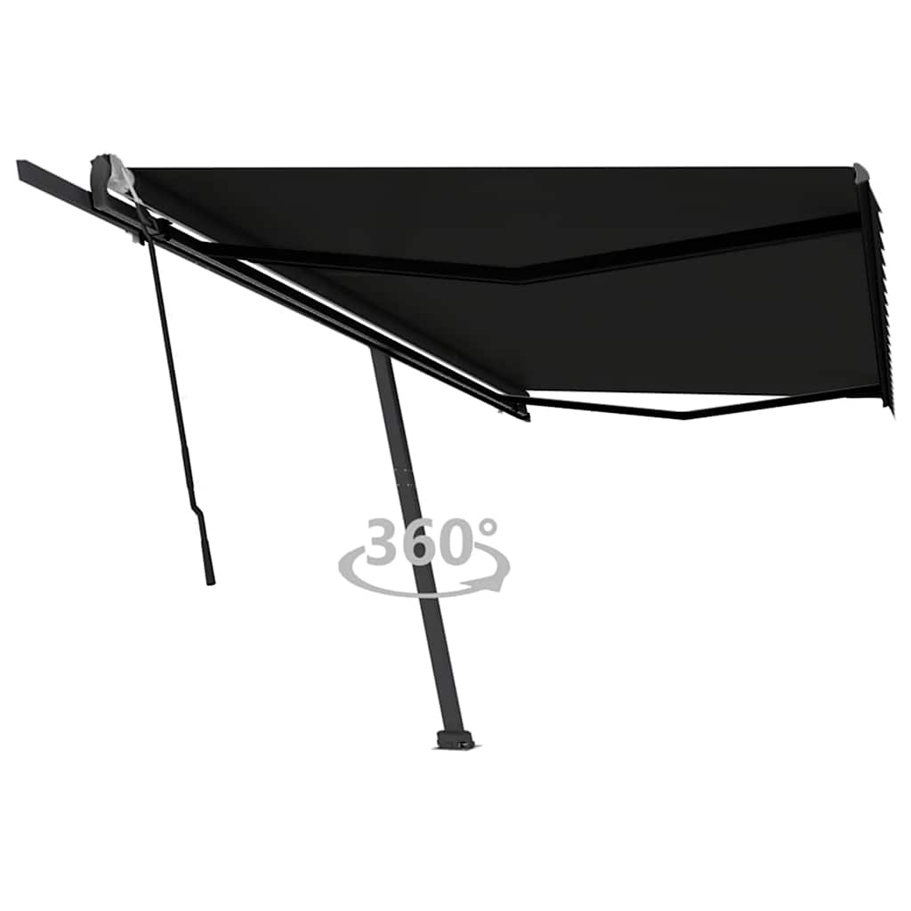 vidaXL Toldo retrátil manual independente 300x250 cm azul e branco