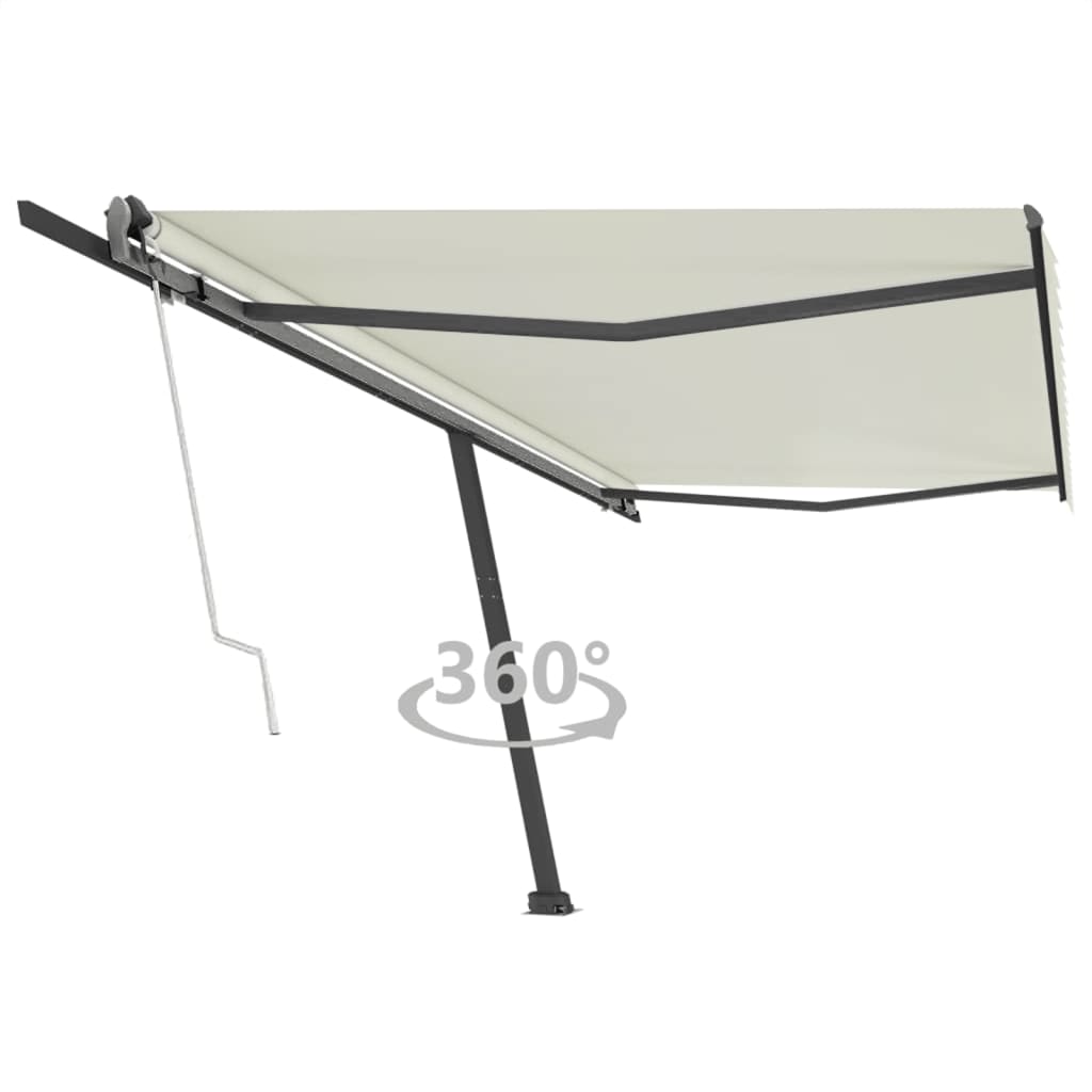 vidaXL Toldo automático independente 300x250 cm azul e branco