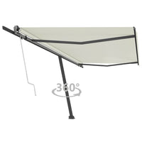 vidaXL Toldo automático independente 300x250 cm azul e branco