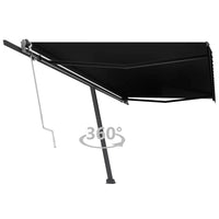 vidaXL Toldo automático independente 300x250 cm azul e branco
