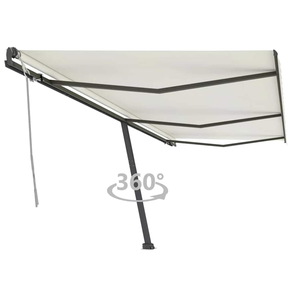 vidaXL Toldo retrátil manual independente 300x250 cm azul e branco