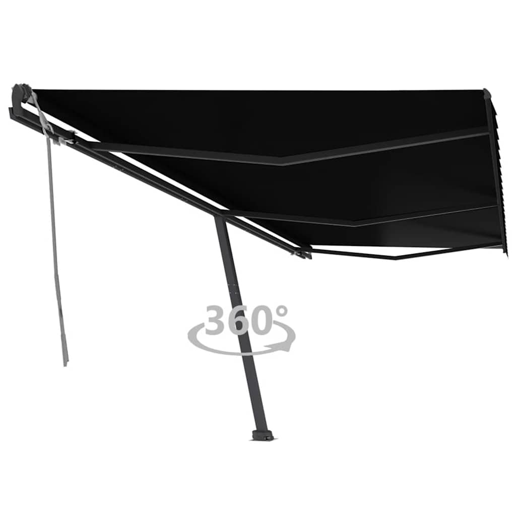 vidaXL Toldo retrátil manual independente 300x250 cm azul e branco