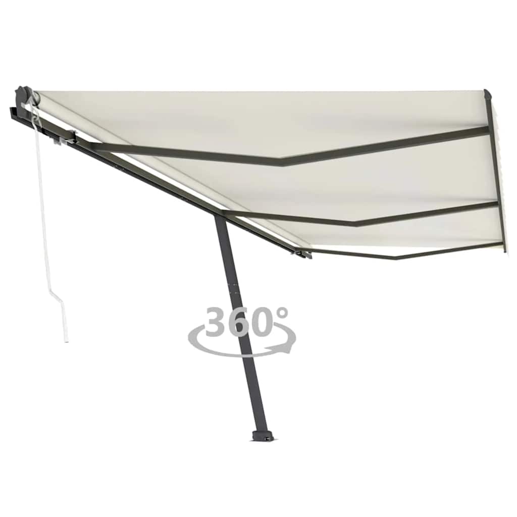 vidaXL Toldo automático independente 300x250 cm azul e branco