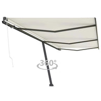 vidaXL Toldo automático independente 300x250 cm azul e branco