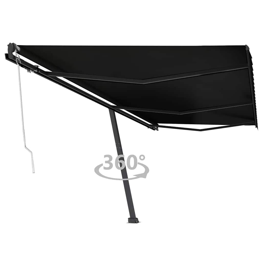 vidaXL Toldo automático independente 300x250 cm azul e branco