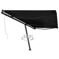vidaXL Toldo automático independente 300x250 cm azul e branco