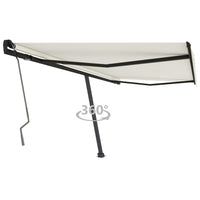 vidaXL Toldo retrátil manual independente 300x250 cm azul e branco