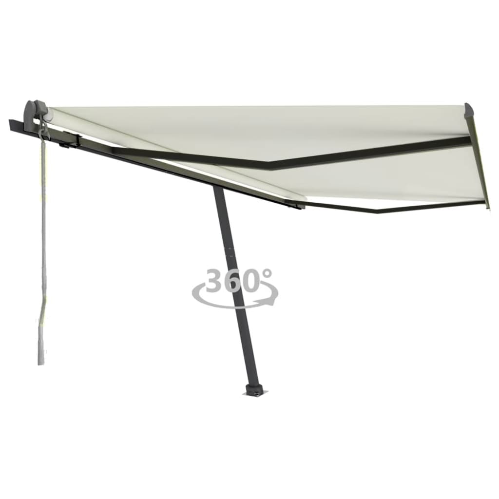 vidaXL Toldo automático independente 300x250 cm azul e branco