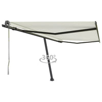 vidaXL Toldo automático independente 300x250 cm azul e branco