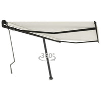 vidaXL Toldo retrátil manual independente 300x250 cm azul e branco