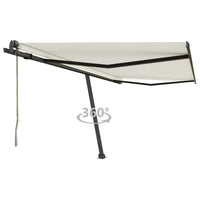 vidaXL Toldo automático independente 300x250 cm azul e branco