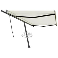 vidaXL Toldo retrátil manual independente 300x250 cm azul e branco