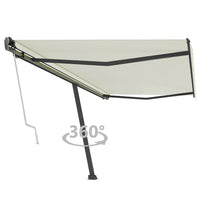 vidaXL Toldo automático independente 300x250 cm azul e branco