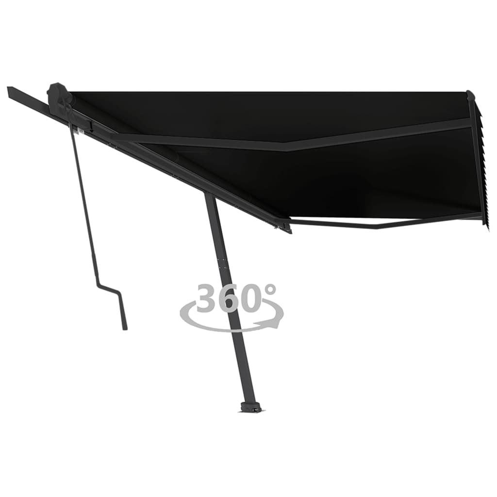 vidaXL Toldo automático independente 300x250 cm azul e branco