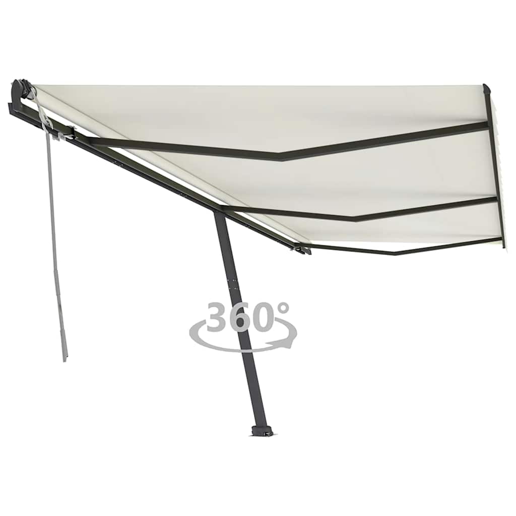vidaXL Toldo retrátil manual independente 300x250 cm azul e branco