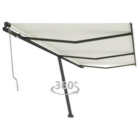vidaXL Toldo automático independente 300x250 cm azul e branco