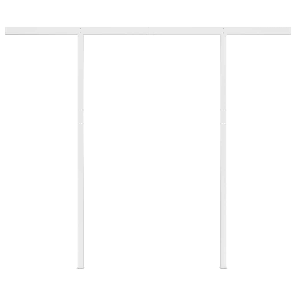 vidaXL Toldo retrátil manual com postes 3x2,5 m azul e branco