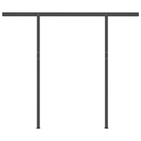 vidaXL Toldo retrátil automático com postes 3x2,5 m azul e branco