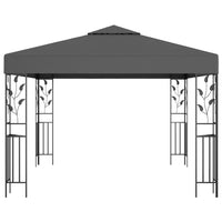 vidaXL Gazebo com cordões de luzes LED 3x3 m antracite