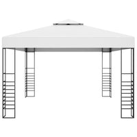 vidaXL Gazebo com cordões de luzes LED 4x3x2,7 m branco
