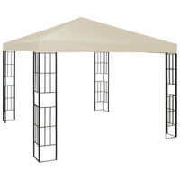 vidaXL Gazebo com cordões de luzes LED 3x3 m cor creme