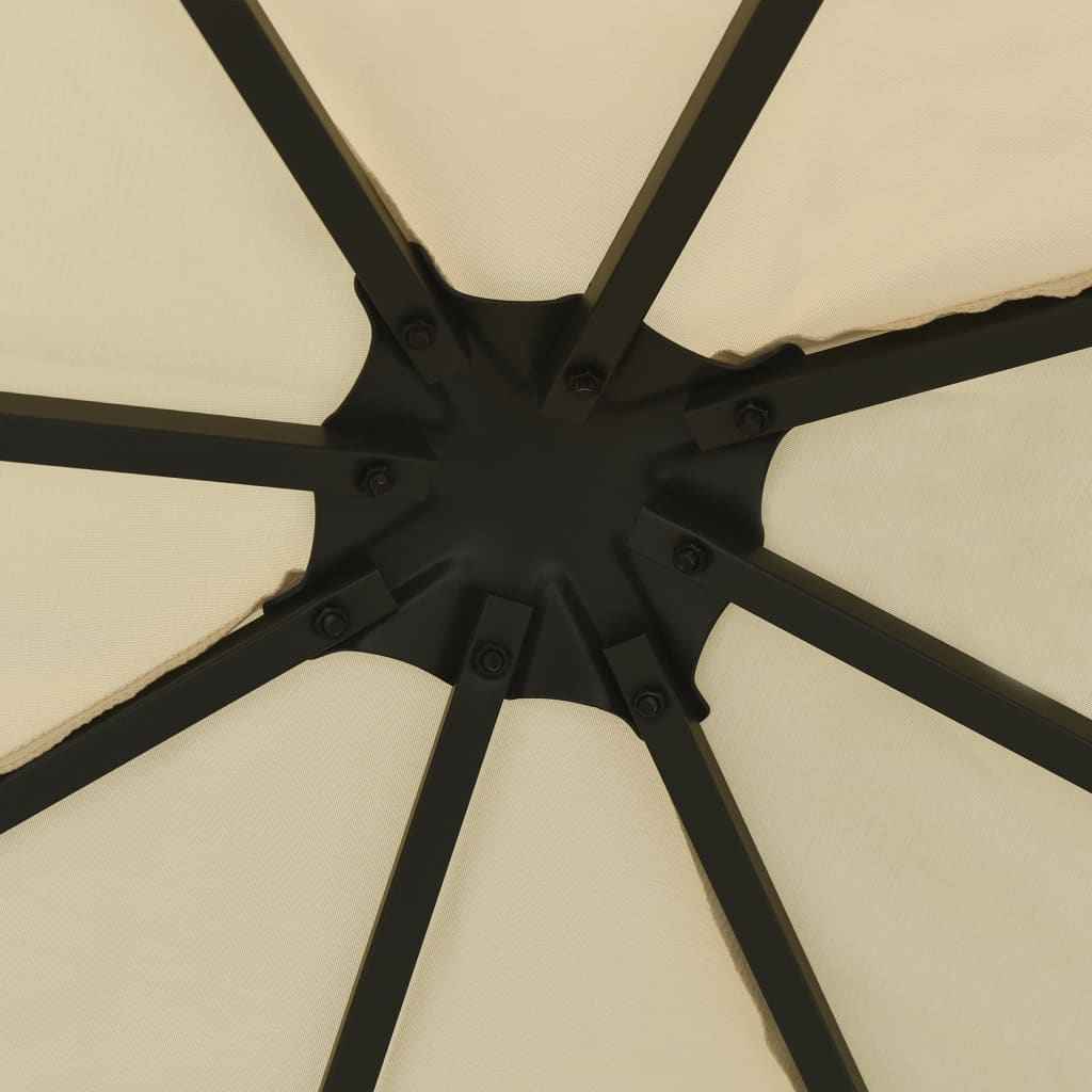 vidaXL Gazebo com cordões de luzes LED 3x3 m cor creme