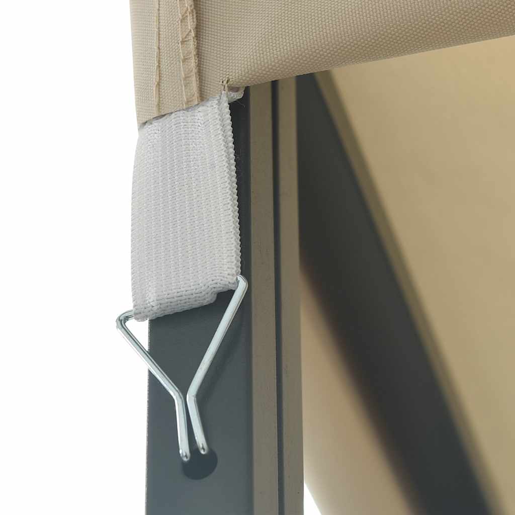 vidaXL Gazebo com cordões de luzes LED 3x3 m cor creme