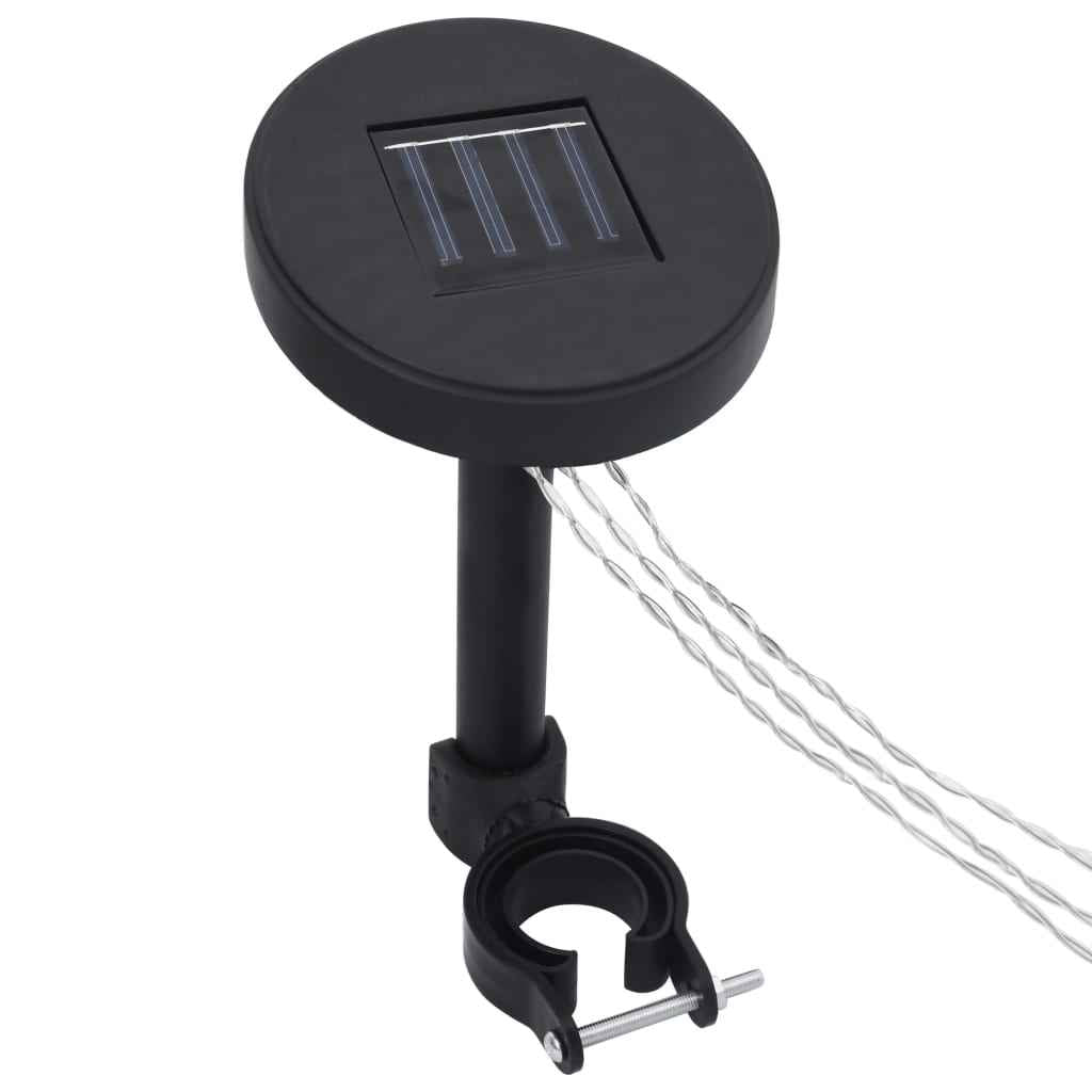 vidaXL Gazebo com cordões de luzes LED 3x3 m tecido cor creme