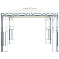 vidaXL Gazebo com cordões de luzes LED 300x300 cm cor creme