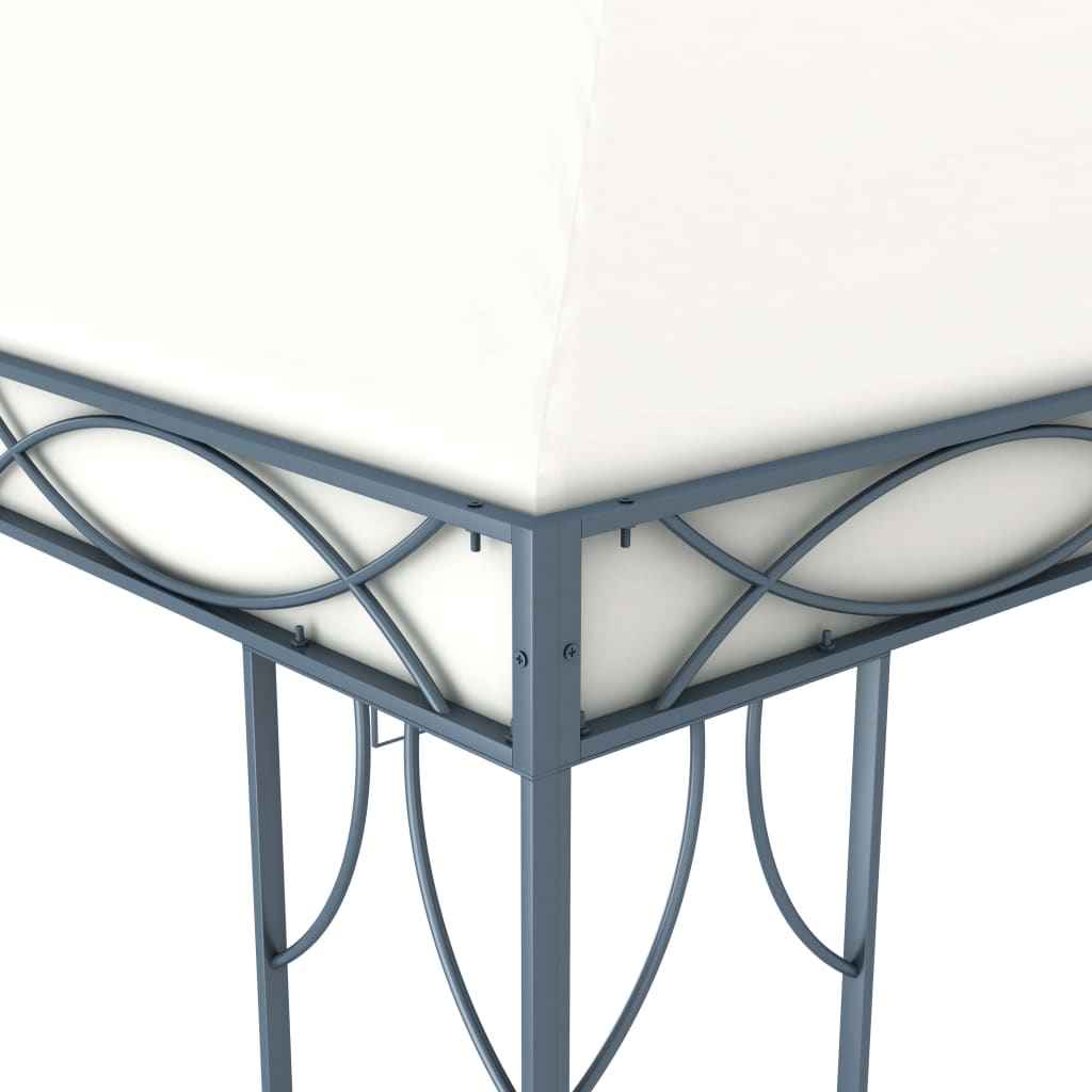 vidaXL Gazebo com cordões de luzes LED 300x300 cm cor creme