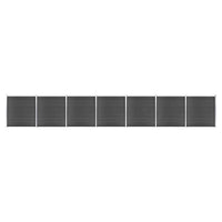 vidaXL Painel de vedação WPC 180x186 cm preto