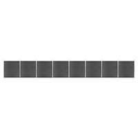 vidaXL Painel de vedação WPC 180x186 cm preto