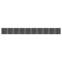 vidaXL Painel de vedação WPC 180x186 cm preto
