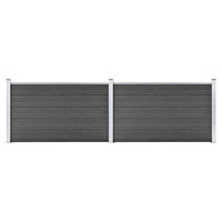 vidaXL Painel de vedação WPC 180x105 cm preto