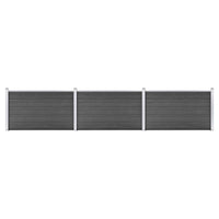 vidaXL Painel de vedação WPC 180x105 cm preto