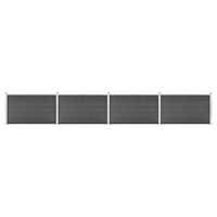 vidaXL Painel de vedação WPC 180x105 cm preto