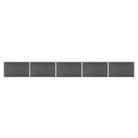 vidaXL Painel de vedação WPC 180x105 cm preto