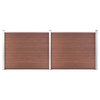 vidaXL Painel de cerca 180x146 cm WPC castanho