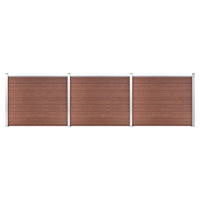 vidaXL Painel de cerca 180x146 cm WPC castanho