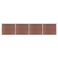 vidaXL Painel de cerca 180x146 cm WPC castanho